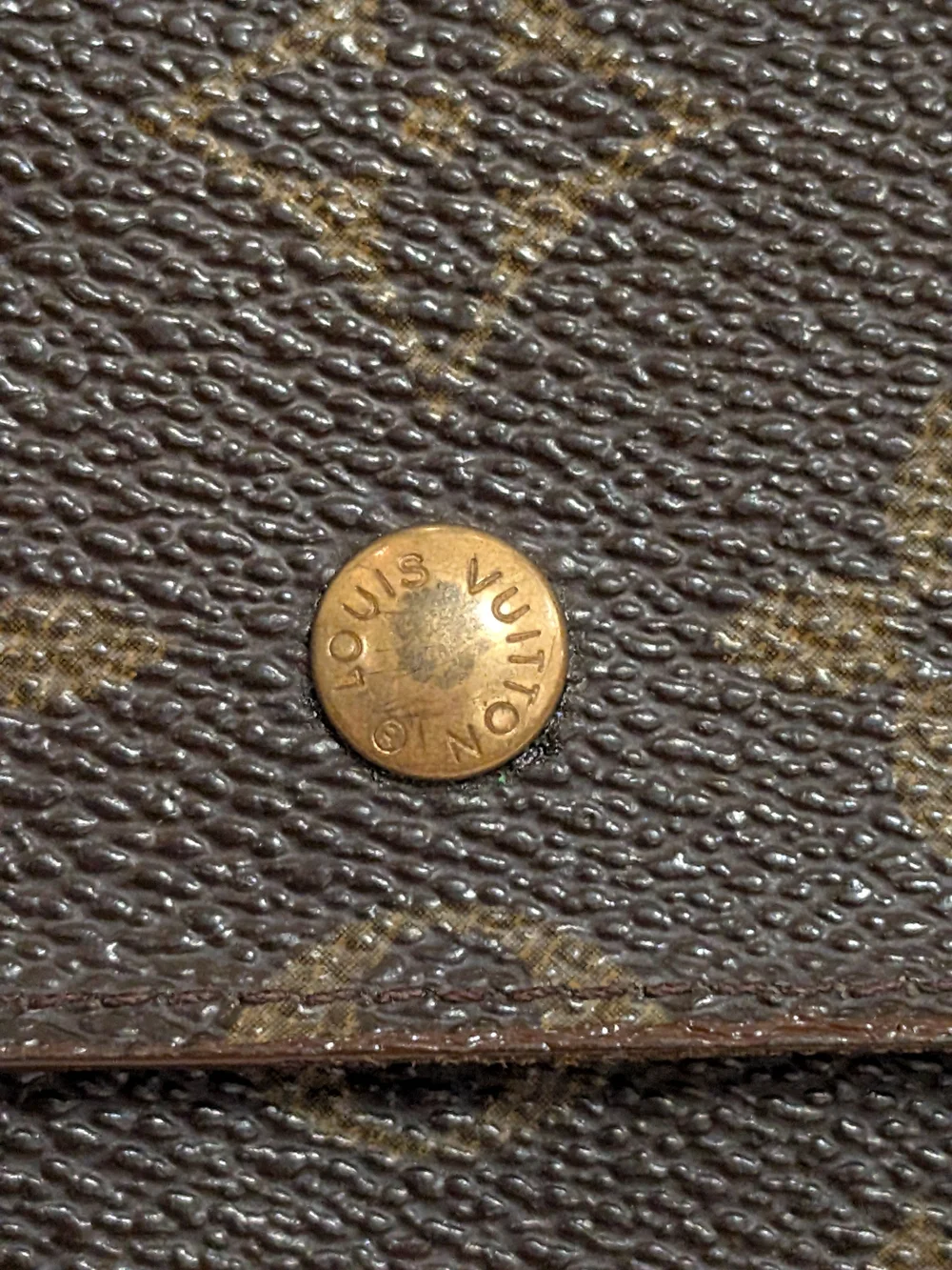 Vintage Louis Vuitton Monogram Continental Wallet - Brown & Gold Hardware